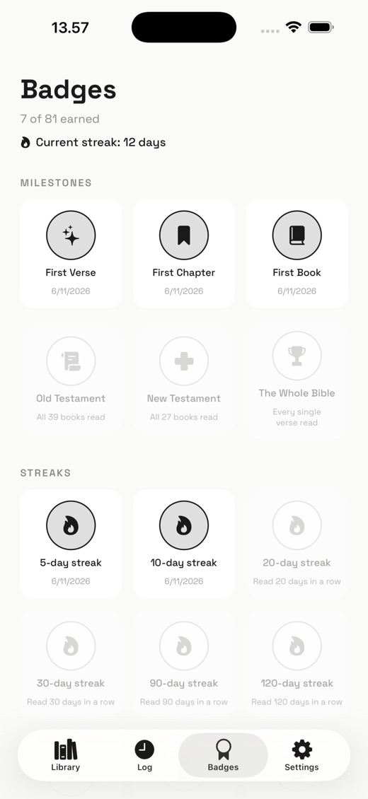 Bible Bit By Bit — badges and achievements